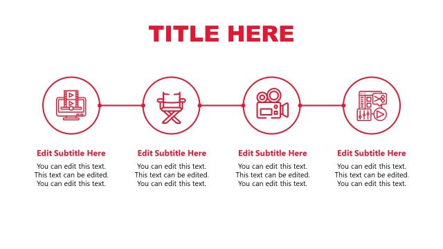 Customizable Horizontal Process Diagram Slide