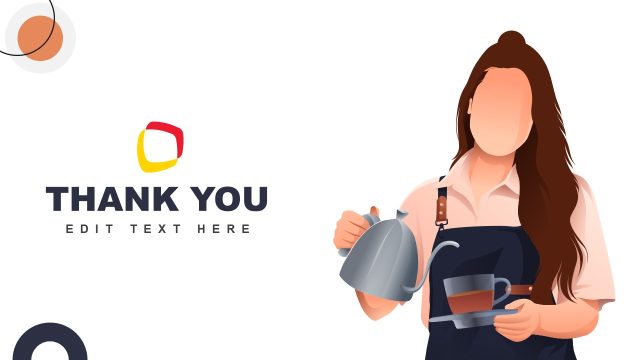 Thank You Slide for Coffee Shop Template