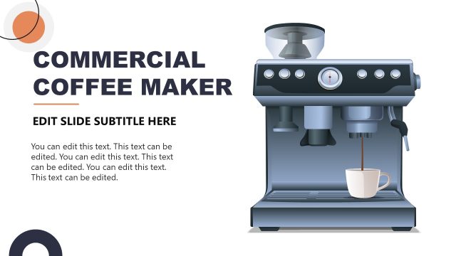 Commercial Coffee Maker Illustration Slide
