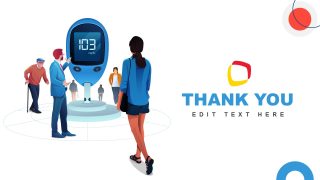 Diabetes Thank You Slide Template for PowerPoint