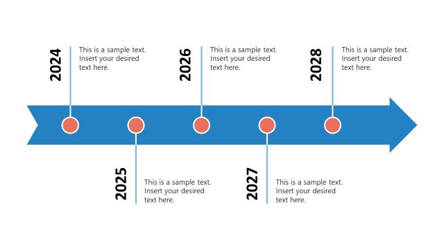 Horizontal Timeline Slide for Presentation