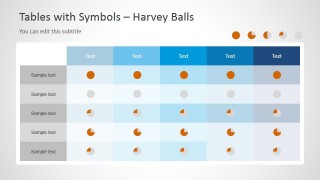 Harvey Balls Table With Symbol Template