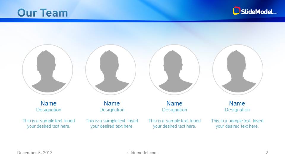 Blue Company Profile Business PowerPoint Template - SlideModel