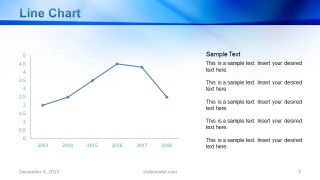 Data Driven Line Chart Slide Design with Sidebar