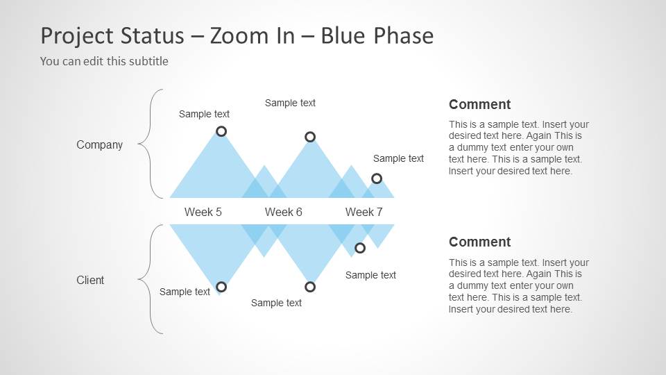 Static project. Project status Slide.