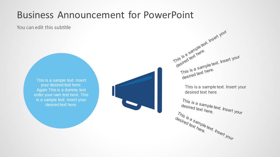 template business announcement for PowerPoint Business SlideModel Announcement Template