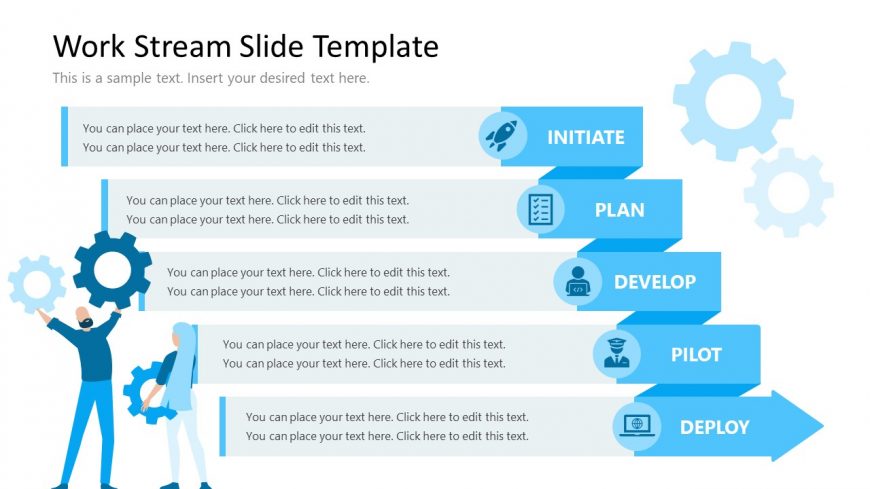 Work Stream Presentation Diagram with Creatives