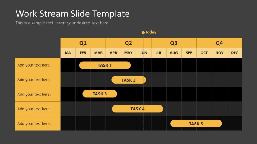 Work Stream Slide Template for Presentation