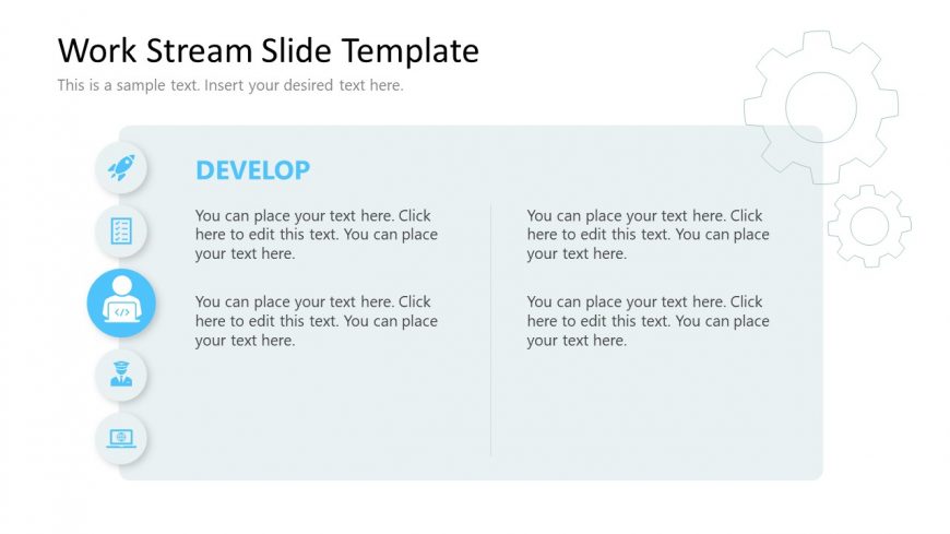 Work Stream PPT Template - Develop Slide