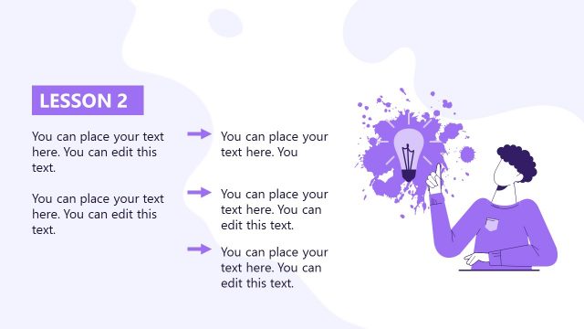 Lesson Two Editable Slide Template for PPT