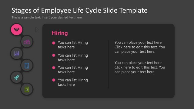 Hiring Stage – Employee Life Cycle for PowerPoint Slide Template