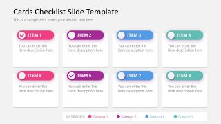 PowerPoint Cards Checklist Slide Presentation Slide