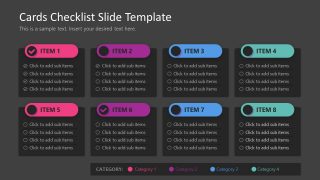 Editable Cards Checklist for PowerPoint