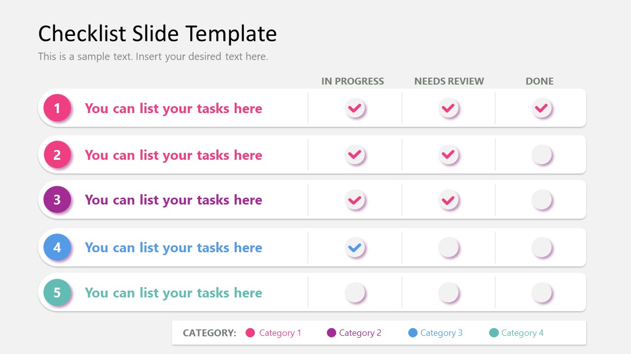 Infographic Checklist Template for PowerPoint