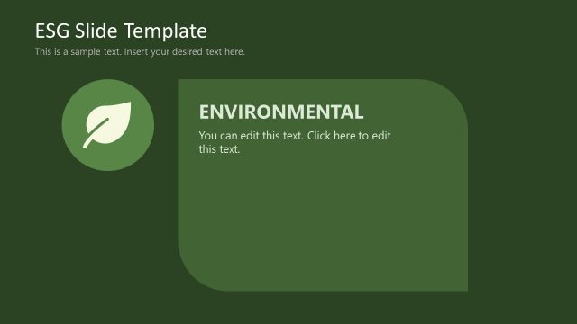 Environmental Slide with Dark Background – ESG Presentation Template
