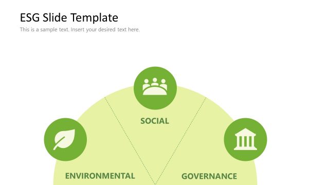 Semi Circle Diagram with Icons – ESG Presentation Template