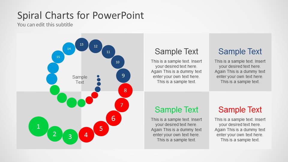 Spiral Chart Diagram For Powerpoint Slidemodel 8656