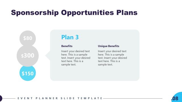 Sponsorship Opportunities Plans with Circles