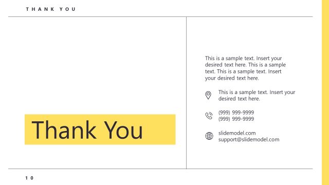 Creative Thank You Slide with Contact Info