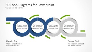 PowerPoint Template of Horizontal Chained Loops