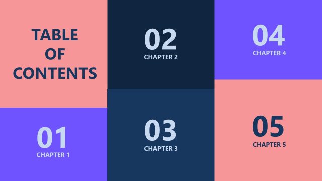 PPT Template for Creative Table of Contents