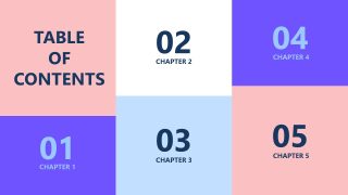 PowerPoint Slide for Creative Table of Contents