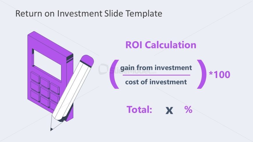 Return on Investment Template Slide for Presentation