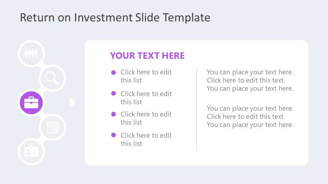 ROI PPT Slide with Two Columns