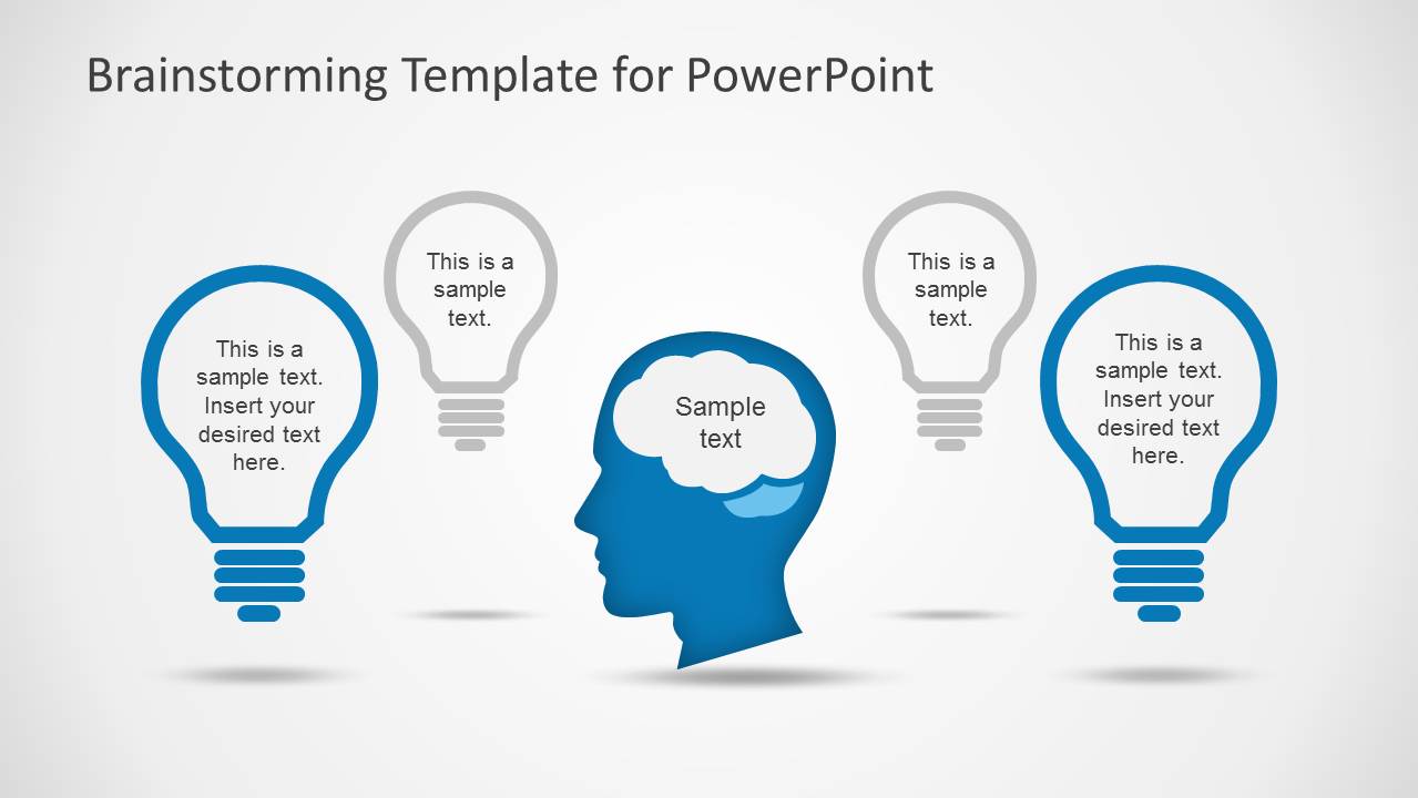 PowerPoint Flat Design Brainstorming Clipart