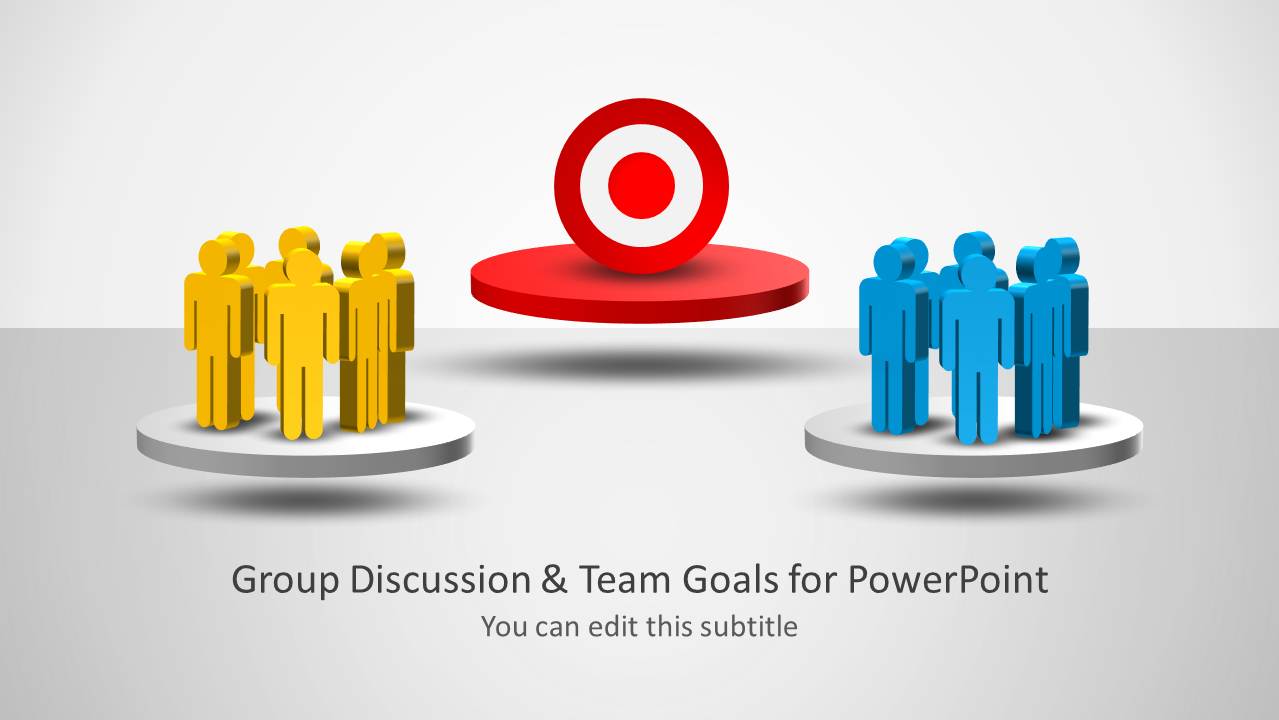 Group Discussions & Team Goals Template for PowerPoint - SlideModel
