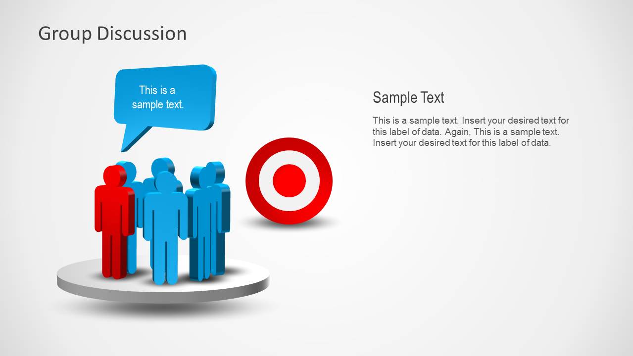 Group Discussions & Team Goals Template for PowerPoint SlideModel