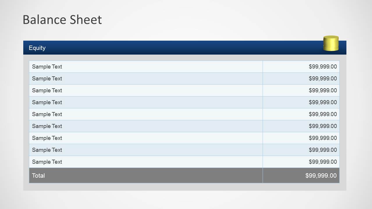 Simple Balance Sheet PowerPoint Template SlideModel