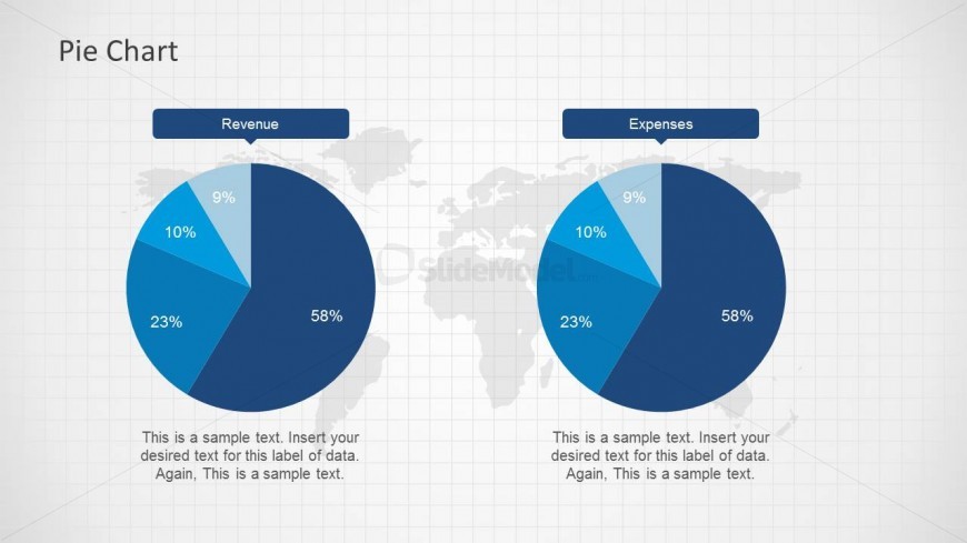 Two Pie Charts in a PowerPoint Slide - SlideModel