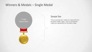 Golden Medal Shape for PowerPoint