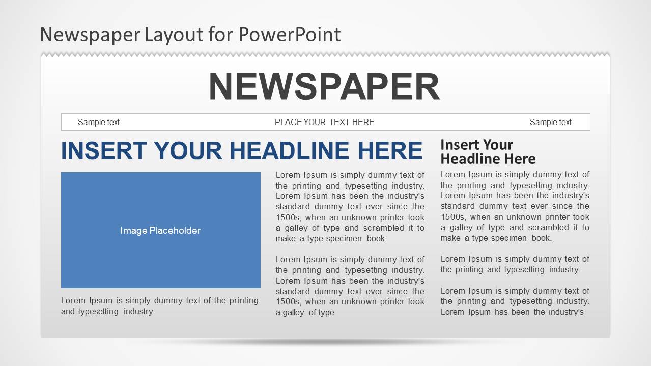 Newspaper Powerpoint Template Slidemodel