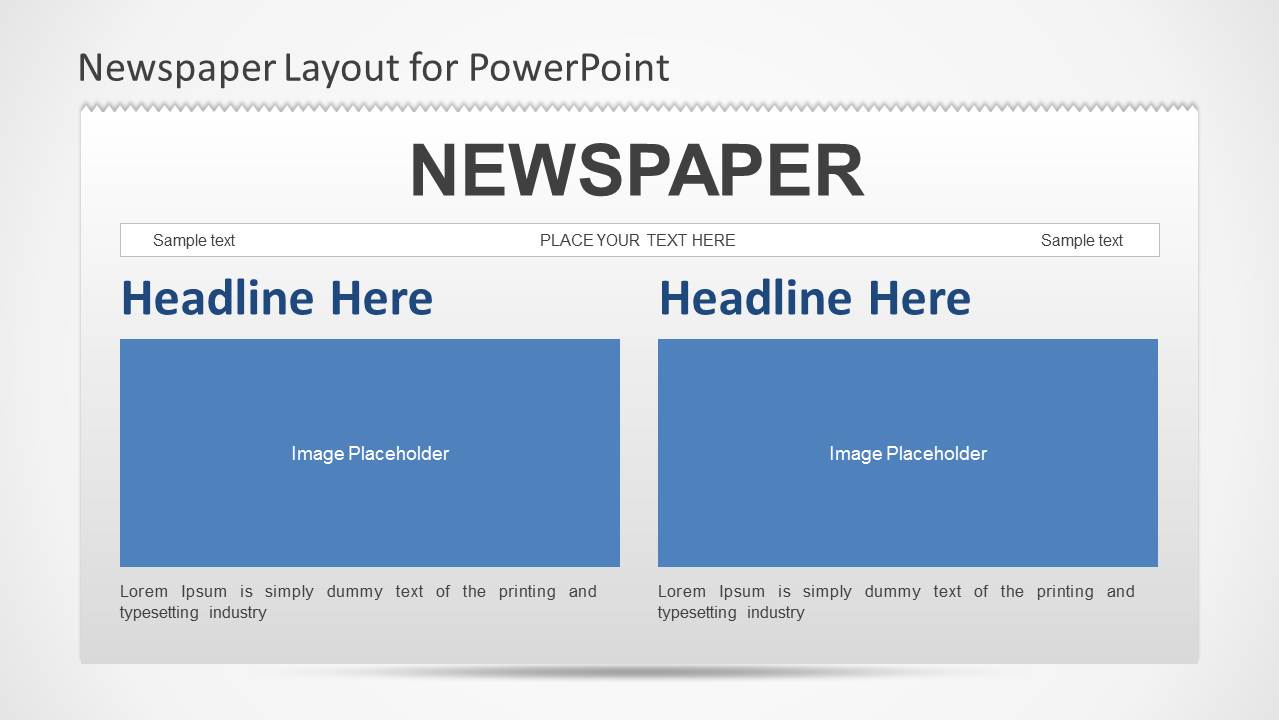 Newspaper Powerpoint Template Slidemodel