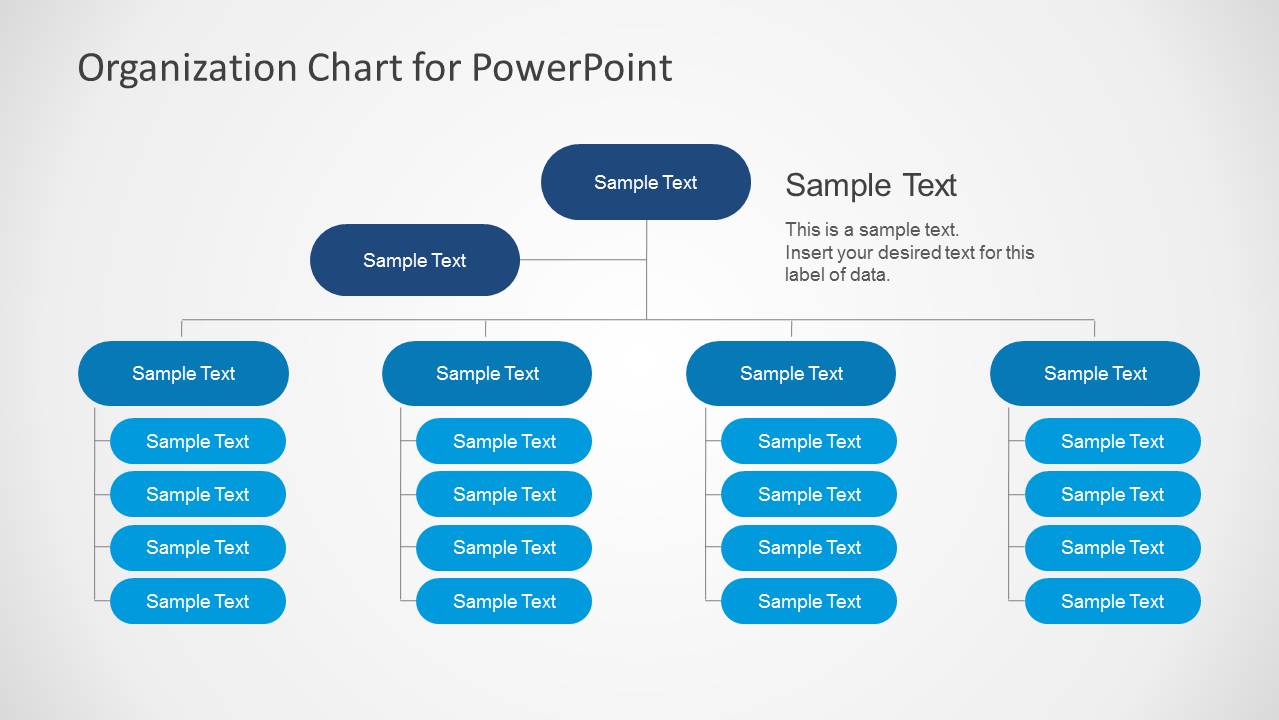 Simple Organizational Chart Template for PowerPoint SlideModel