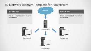 PowerPoint Network Diagram Central Topology