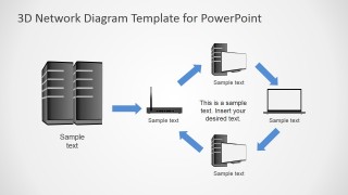 PowerPoint 3D Network Diagram Topology