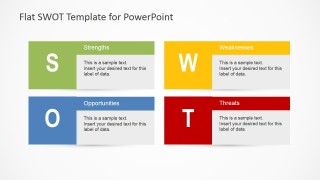 PowerPoint SWOT Model in Flat Design