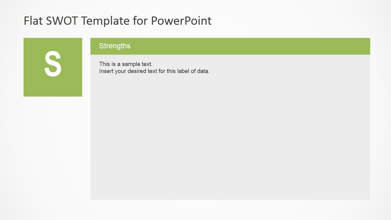 PowerPoint SWOT Analysis Template Strengths Slide