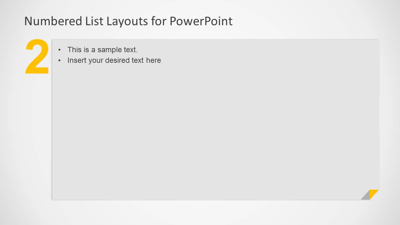 Numbered List Layout Template For PowerPoint - SlideModel