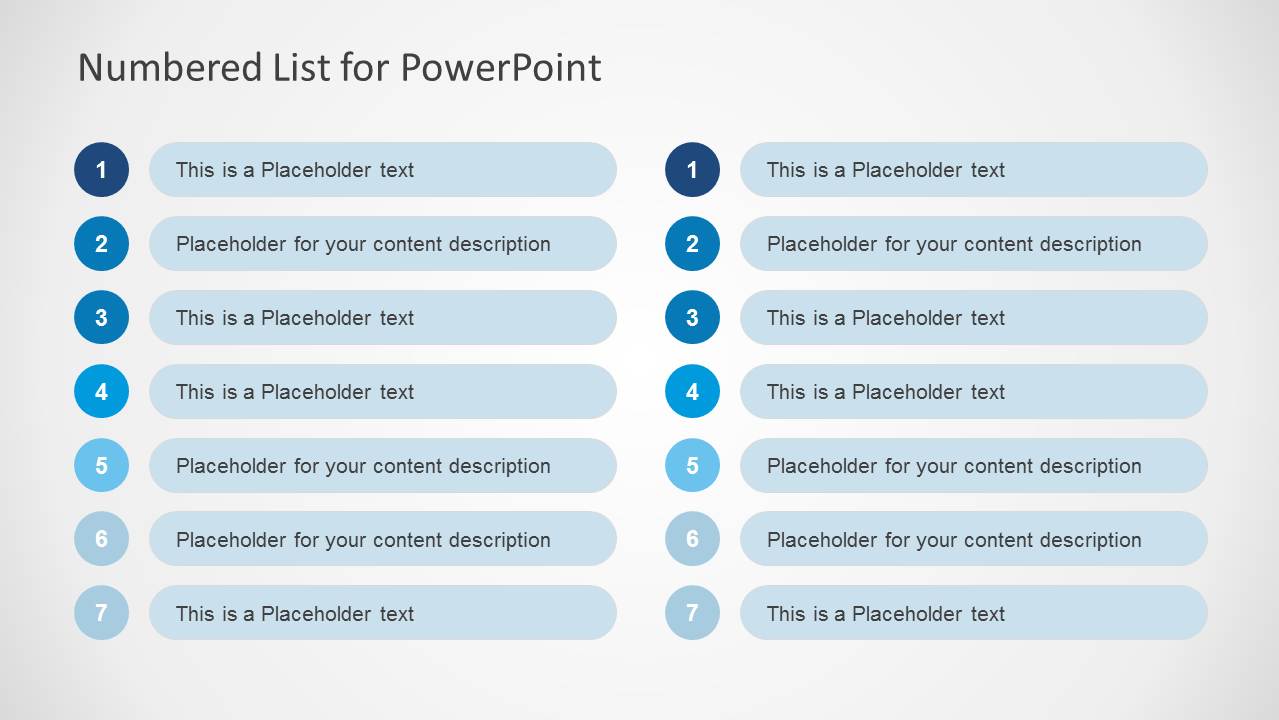 list presentation in ppt