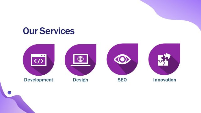 Our Services Lists Drop-Shaped Diagrams