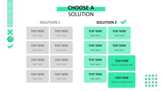 Slide for Two Comparison Tables with 4 Rows