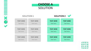 Presentation Slide Template for Three Points Comparison