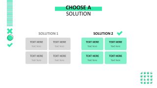 PPT Slide for Two Comparison Tables with 2 Rows