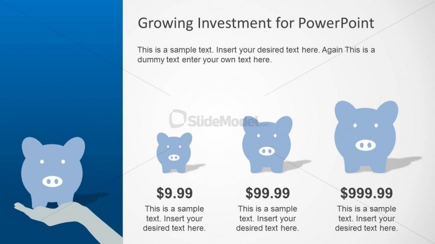 PowerPoint Chart Created with Piggy Bank Clipart