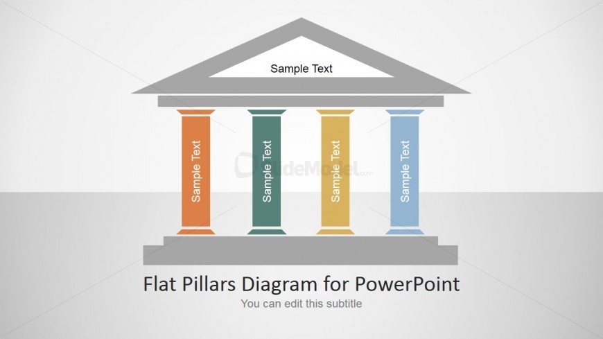 Slide Design of 4 Pillars of Growth for Business Ideas