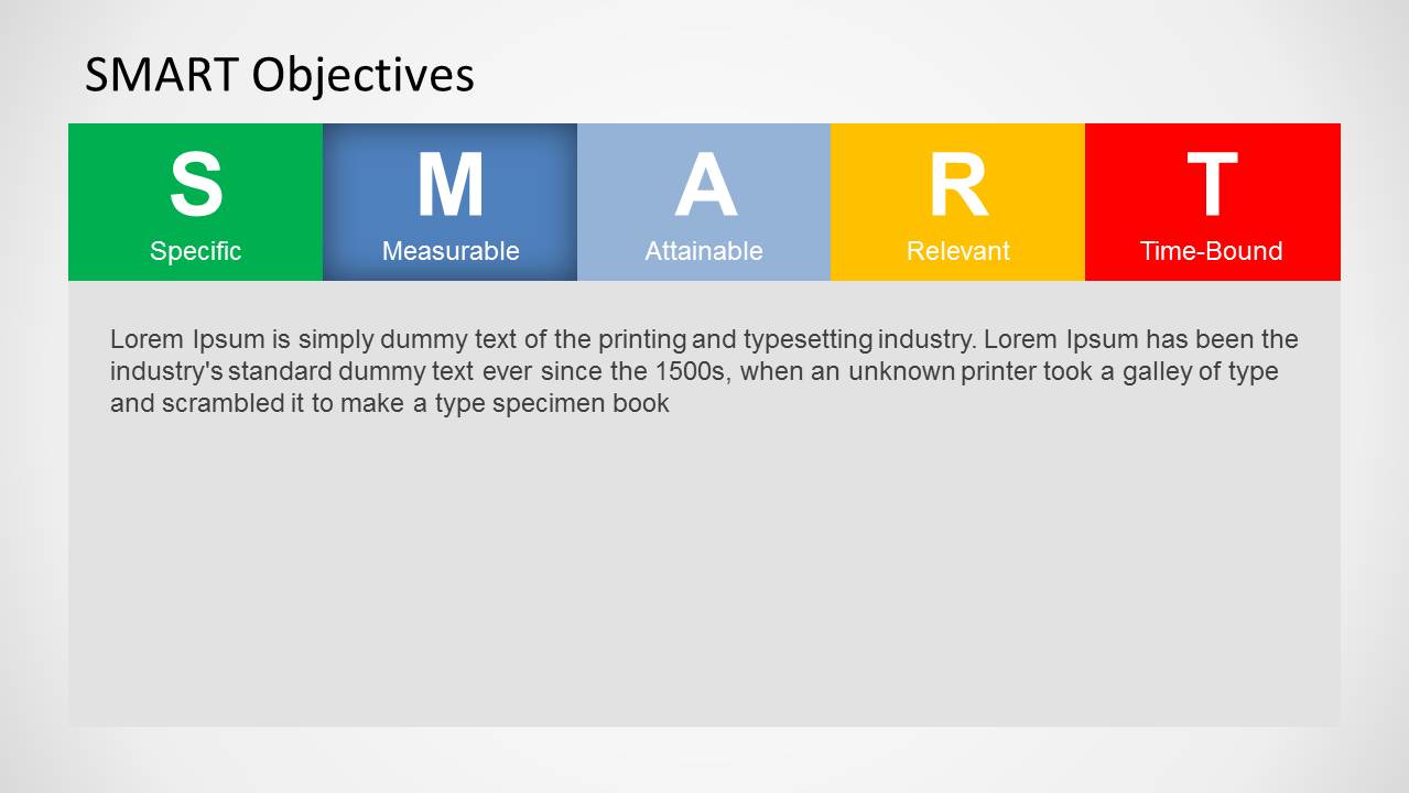 SMART Objectives Slide Design for PowerPoint - SlideModel